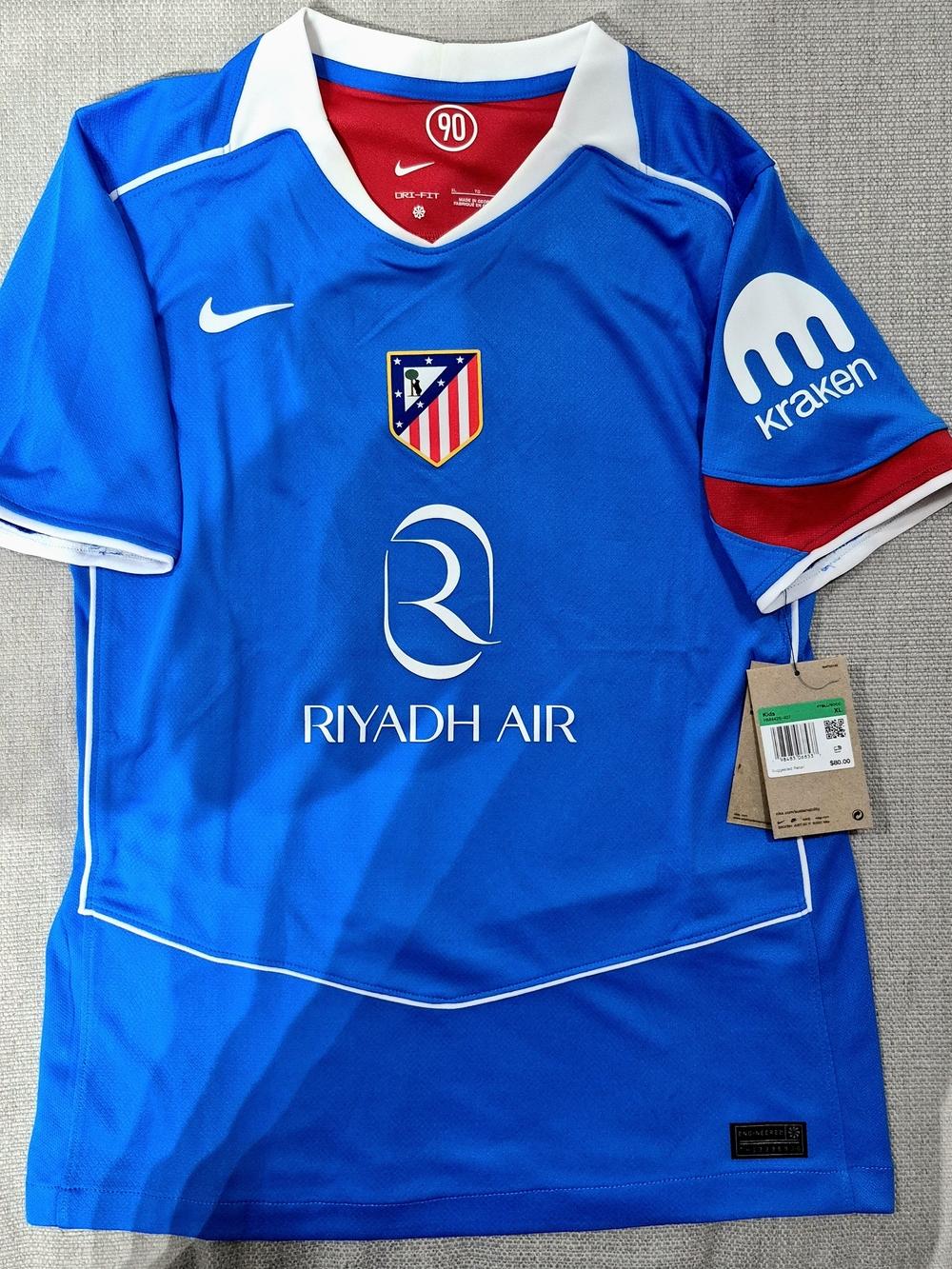 NWT Nike Atlético Madrid 2024/25 Away Jersey (Youth XL / Men's Small Equivalent